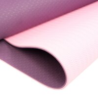 Powertrain Eco-friendly Dual Layer 8mm Yoga Mat | Purple | Non-slip Surface And Carry Strap For Ultimate Comfort And Portability thumbnail