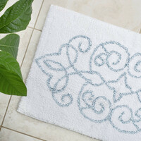 Cotton Medallion Tufted Non Slip Jacquard Bath mat thumbnail