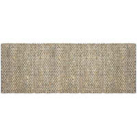 Hand Braided Jute Runner with Green Textured Weave 50 x 120 cm thumbnail