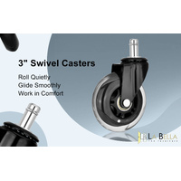 5X 3'' Rollerblade Style Wheels Office Chair Casters - Slient Smooth, 11x22mm Stem thumbnail