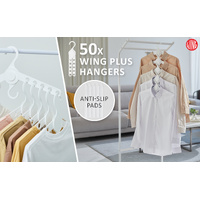 50X Plus Hanger Multiple Clothes Rack Organizer Foldable 10 Holes WHITE thumbnail