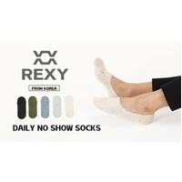 15X Rexy Daily No Show Ankle Socks Medium Non-Slip Breathable MULTI COLOUR thumbnail