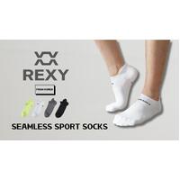 4X Rexy Seamless Sport Sneakers Socks Medium Non-Slip Heel Tab MULTI COLOUR thumbnail