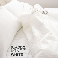 Saesom Flua Snow Comforter Set Double Cool Quilt Bedspread WHITE thumbnail