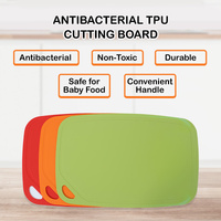 TPU Chopping Board Antibacterial Cutting Board Baby Food Grade ORANGE thumbnail