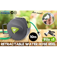 Garden Water Hose Retractable Rewind Reel Wall Mounted 10M thumbnail