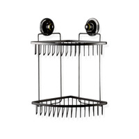 Double Corner Shelf Removable Suction BLACK thumbnail