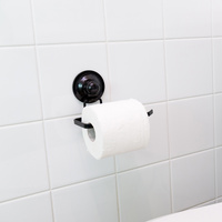 Toilet Roll Holder Removable Suction BLACK thumbnail