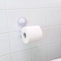 Toilet Roll Holder Removable Suction WHITE thumbnail