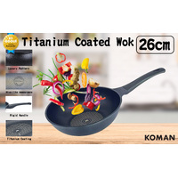 KOMAN Non-Stick Titanium Coating Wok Pan 26cm thumbnail