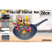KOMAN Non-Stick Titanium Coating Wok Pan 28cm thumbnail