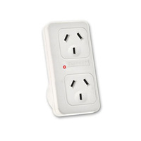 2X Sansai Powerpoint Surge Protector Adaptor Double Vertical thumbnail