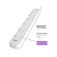 2X Sansai Powerboard 6 Ways with Individual Switch thumbnail