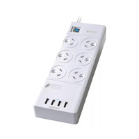 2X Sansai Surge Protected USB Power Board 6 Ways thumbnail