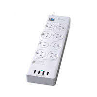 3X Sansai Surge Protected USB Power Board 8 Ways thumbnail