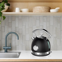PHILEX Electric Kettle Water Boiler Stainless Steel Retro 1.7L BLACK thumbnail