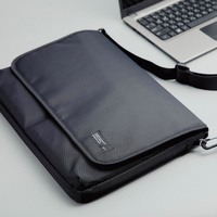 15.6/16 inch Laptop Sleeve Padded Shoulder Bag Travel Carry Case LATO BLACK thumbnail