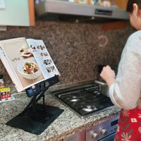 Adjustable Laptop Stand Foldable Tablet Book PC Holder Desk BLACK thumbnail