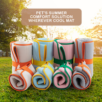 Pet Dog Cooling Mat Non-Slip Travel Roll Up Cool Pad Bed Outdoor M PINK thumbnail
