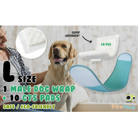 Dog Wrap Resuable Male L + 10X Diaper Booster Pads Disposable M thumbnail