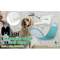 Dog Wrap Resuable Male M + 10X Diaper Booster Pads Disposable M thumbnail