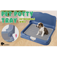 Dog Pet Potty Tray Training Toilet Detachable Wall T2 BLUE thumbnail