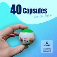 40X Cute Animal Pull Back Car Toy Capsules 50mm Collectible Gacha in Display Box thumbnail