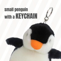 2X Plush Penguin Keychain Or Doll With Sound Activation BLACK thumbnail