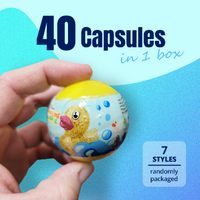 40X Kenisy Sparkling Glitter Duck Capsules 50mm Collectible Gacha in Display Box thumbnail