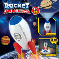 Rocket Projector Night Light Kids STEM Toy - Outer Space Planet thumbnail