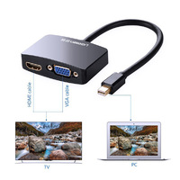 UGreen 4K Mini DisplayPort to HDMI / VGA Adapter - Black (10439) thumbnail