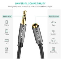 UGREEN 3.5mm Male to 3.5mm Female Extension Cable 5m (Black) 10538 thumbnail