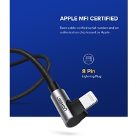 UGREEN 60521 USB-A to 8-pin 90 Degree Angel Cable 1M thumbnail