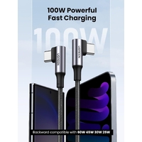 UGREEN 70696 Right Angle 100W USB-C Cable 1M thumbnail