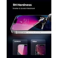 UGREEN 80969 Full Coverage HD Tempered Glass Screen Protector with Precise-Align Applicator for iPhone 13 Pro Max / 14 Plus (2-Pack) thumbnail
