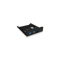 ICY BOX IB-HUB1417-i3 Frontpanel with USB 3.0 Type-C and Type-A hub with card reader thumbnail