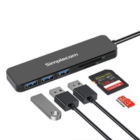 Simplecom CH365 SuperSpeed 3 Port USB 3.0 (USB 3.2 Gen 1) Hub with SD MicroSD Card Reader thumbnail