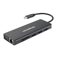 Simplecom CHN612 USB-C 12-in-1 Multiport Docking Station Dual HDMI + VGA Triple Display Gigabit LAN thumbnail