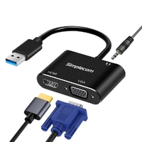 Simplecom DA316A USB to HDMI + VGA Video Card Adapter with 3.5mm Audio thumbnail