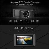 Anytek A78 Car Dash Cam Full HD 1080P Car DVR 170 Degree Wide Angle (24 Hours Parking Monitoring) thumbnail