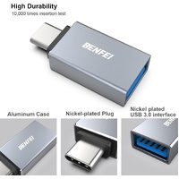 BENFEI USB C to USB 3.0 Adapter, USB C to A Male to Female Adapte thumbnail