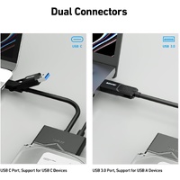 BENFEI 221BK USB 3.0 to SATA III Hard Drive Adapter for 2.5/3.5-inch HDD/SSD with 12V/2A Power Adapter, Support UASP thumbnail