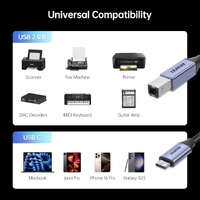 BENFEI 405GY-1.5M USB B to USB C Printer Cable, Nylon Braided, Premium Aluminium Alloy Case 1.5M thumbnail