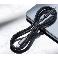 CHOETECH AUX007 8-pin to 3.5mm Male Audio Cable for iPhone1M - Black thumbnail