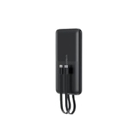 CHOETECH B654 10000mAh Pwer Bank 22.5W USB-A / USB-C / micro USB with built-in USB-C / Lightning cable - black thumbnail