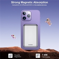 CHOETECH B655-SL 5000mAh Magnetic Wireless Power Bank 10W (Silver) thumbnail