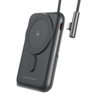 CHOETECH B735-BK 10000mAh 20W MagLeap Wireless Power Bank Black with Phone Holder and Build-in Cable thumbnail