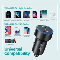 CHOETECH C0054 2-Port 40W USB-C Car Charger Adapter thumbnail
