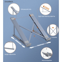 CHOETECH H055-GY Aluminum Foldable Laptop Stand thumbnail