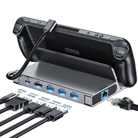 CHOETECH HUB-M50 6-in-1 USB-C 100W Aluminum Steam Deck Docking Station thumbnail